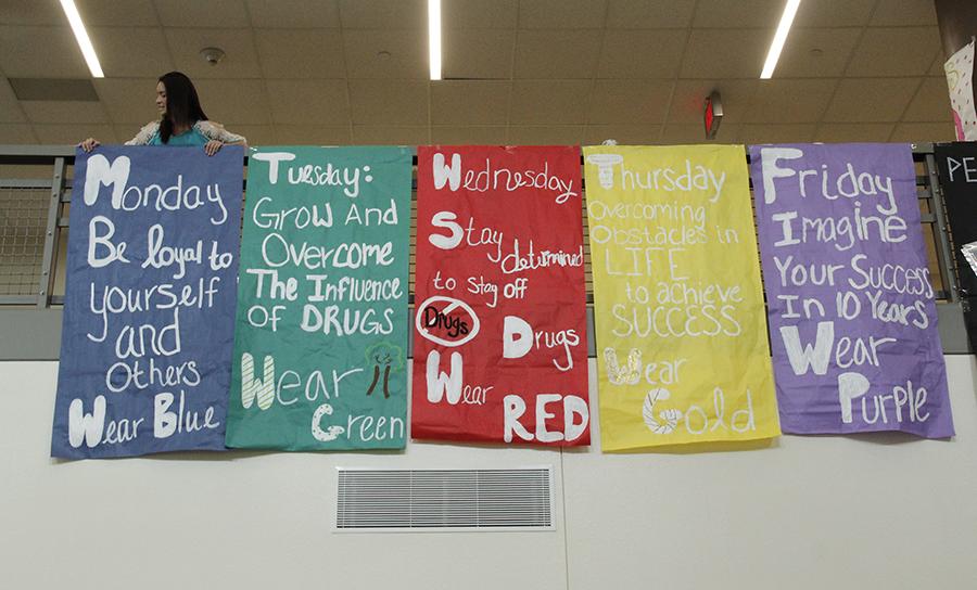 Student Council decided to have color days for Red Ribbon Week this school year. Each color has a specific message to it such as "success" or "loyalty." Photo by Nicholas Alvarez.